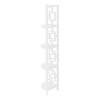 Monarch Specialties Bookshelf Bookcase Etagere Corner 4 Tier 62InchH Office Bedroom Metal Laminate White Contemporary Modern - 3 of 4