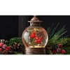 LED Christmas Snow Globe – Cardinal Motif – 8"H – Tabletop Accent – By Melrose - 3 of 3