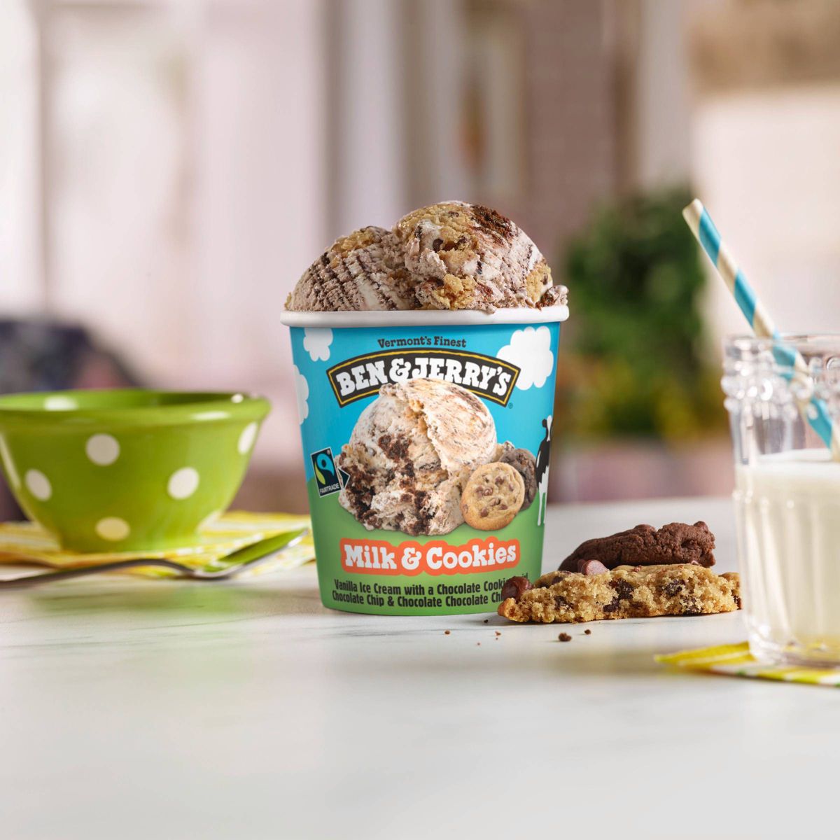 Ben & Jerry's Milk and Cookies Vanilla Ice Cream - 16 fl oz: Fair Trade Certified - thumbnail 4