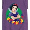 Girls' - Disney Princess - Snow White with Flowers Fitted Short Sleeve Graphic T-Shirt - 2 of 4