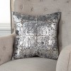 20"x20" Oversize Abstract Square Throw Pillow Silver/Gold - Rizzy Home - image 4 of 4