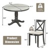 5-Piece Solid Wood Dining Table Set with 4 Chairs, Modern Marble-Style Table, Rubberwood Frame for Kitchen or Dining Room - 4 of 4