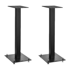 Triangle S01 Bookshelf Speaker Stands with Non-Slip Felt (Matte Black, Pair) - 1 of 4