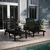 Emma and Oliver Set of 2 Poly Resin Adjustable Adirondack Lounger with Swivel Cup Holder for Indoor/Outdoor Use - image 2 of 4