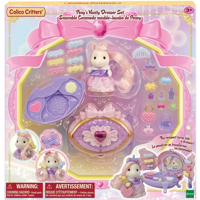 Calico Critters Pony's Vanity Dresser Set, Dollhouse Compact Playset with Figure and Accessories, 5 of 6