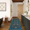 Washable Vintage Floral Living Room Rugs, Soft Large Farmhouse Bedroom Carpet, Non Slip Stain Resistant Floor Cover for Dining Room Kitchen - 3 of 4