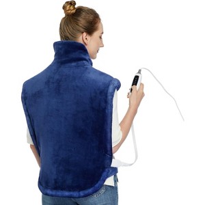 Heating Pad for Neck and Shoulders Back Pain Relief, Weighted Electric Heating Pads with Auto Shut Off, Fast Heating & 4 Heat Settings - 1 of 4