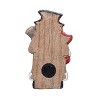 Transpac Resin 15.25 in. Multicolor Christmas Light Up Wood Plank Snowman Decor - image 4 of 4