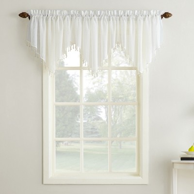 24"x51" Erica Crushed Sheer Voile Ascot Valance - No. 918