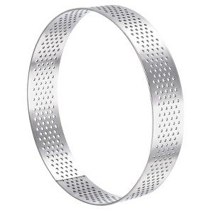 Unique Bargains Heat-Resistant Perforated Stainless Steel Small Cake Mousse Rings - 1 of 4