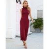 Coolmee Women's Summer Maxi Dress Boho Flowy Flutter Sleeve Square Neck Floral Smocked Wedding Guest Long Dresses - 4 of 4