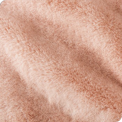 Blush Faux Fur Fleece Throw Blanket for Toddlers and Babies