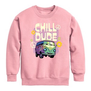 Boys' - Disney - Filmore Says Chill Dude Graphic Long Sleeve Fleece Sweatshirt - 1 of 4