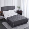 Dark Grey Weighted Blanket, 48x72, 15lbs, Cooling, Breathable, Washable, Microfiber with Glass Beads - 2 of 4