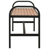 vidaXL Patio Bench, 49" Steel and WPC Brown and Black - 4 of 4