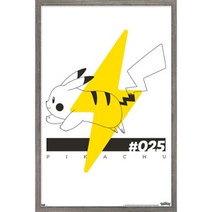 Trends International Pokémon - Pikachu Line 25 Framed Wall Poster Prints - 1 of 4