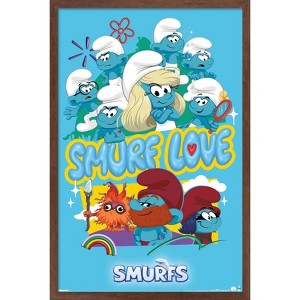 Trends International Smurfs (2025) - Smurf Love Framed Wall Poster Prints - 1 of 4
