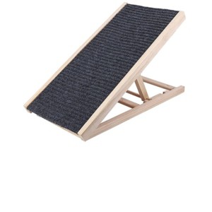 GustoWave Adjustable Dog Ramp, Folding Portable Wooden Pet Ramp for Dogs and Cats, Adjustable from 11.8'' to 15.7'', Rated for 100lbs - 1 of 4