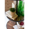 Four-Tier Metal and Wood Display Tower 21.63 Inch Gray Finish by Kalalou - 3 of 3
