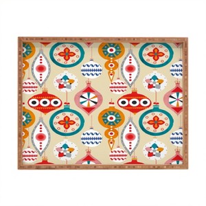 Showmemars Retro christmas ornaments pattern Rectangular Tray -Deny Designs - 1 of 2