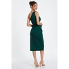 Scuba One-Shoulder Trim Ruched Midi Dress - 2 of 4