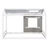 NicBex Twin Size Platform Bed 78.1" L Modern House-Shaped Pine Bed Frame with Roof and Window for Bedroom, No Box Spring Required, Gray and White - 4 of 4