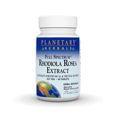 Full Spectrum Rhodiola Rosea Extract 327mg by Planetary Herbals  -  60 Tablet