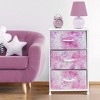Sorbus Nightstand with 3 Drawers - Steel Frame, Wood Top & Easy Pull Fabric Bins - Perfect for Home, Bedroom, Office & College Dorm - 4 of 4