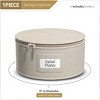 Sorbus China Storage Container – Dinnerware Organizer for Bowl Plate Storage with Lid (Holds Service for 12) with Felt Protectors – 9" x 6" - 3 of 4