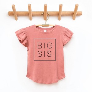 The Juniper Shop Big Sis Square Toddler Flutter Sleeve Tee - 1 of 2