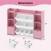 Angel Sar Pink Kids Storage Shelf, 56" Toy Organizer and Bookcase with 8 Removable Bins, 265lbs Capacity, Anti-Toppling - 3 of 4