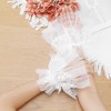 INSPIRE CHIC Women's Lace Fingerless Wrist Length Wedding Elegant White Ruffled Floral Gloves 1 Pair - 4 of 4