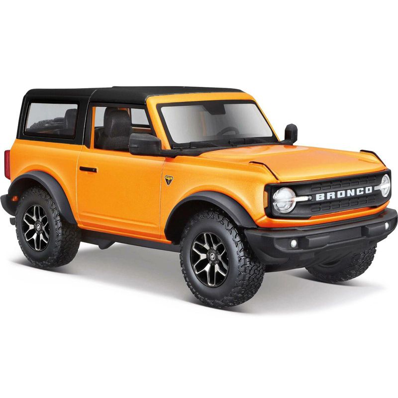 2021 Ford Bronco Badlands Orange Metallic with Black Top "Special Edition" 1/24 Diecast Model Car by Maisto, 2 of 4