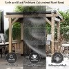 Mondawe 8 ft. x 6 ft. Cedar Hardtop BBQ Gazebo with Two Side Wooden Holder - 4 of 4