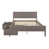 Max & Lily Queen Bed with Storage Drawers, Solid Wood Bed Frame with Panel Headboard, Wood Slat Support, No Box Spring Needed - 3 of 4