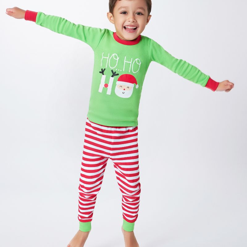 2-Piece Infant & Toddler Neutral Ho Ho Ho Snug Fit Cotton Pajamas, 5 of 10