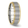 Chisel Stainless Steel Polished Yellow IP-plated 6mm Grooved Band Ring - 4 of 4