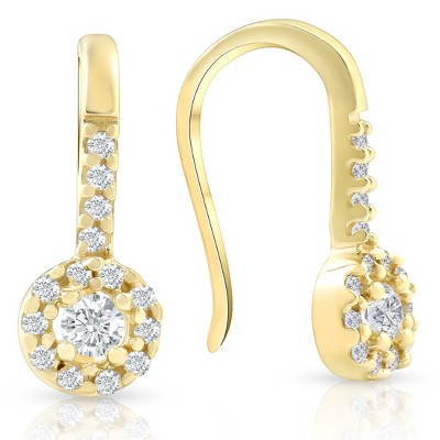 Pompeii3 1/5ct Diamond Earrings Yellow Gold