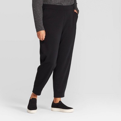 plus size black jogger pants