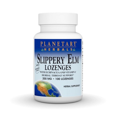 Slippery Elm Lozenges with Echinacea and Vitamin C by Planetary Herbals  -  100 Lozenge