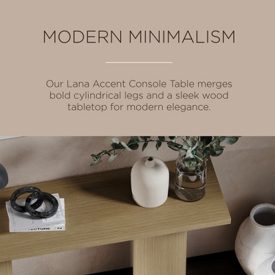 Lana Contemporary Refined Grey Wooden Console Table