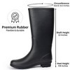 Alpine Swiss Reya Womens Waterproof Mid Calf Rain Boots | Tall Rubber Garden Boots | Anti-Slip Outdoor Work Mud Boot | Wellington Boots Rain Shoes - 4 of 4