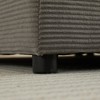 82" Corduroy Sectional Sofa Bed with Pillows & Ottomans - 4 of 4