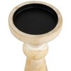Northlight Two Tone Wooden Pedestal Pillar Candle Holder - 12" - 4 of 4