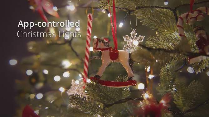 Twinkly Strings App-Controlled LED Christmas Lights Indoor and Outdoor Smart Lighting Decoration, 2 of 11, play video