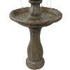 Sunnydaze 46" H Outdoor 2-Tier Pineapple Solar Water Fountain with Battery Backup - 2 of 4