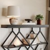 GAOMON 3-Tier Console Table with Storage, Entryway Table with Open Shelves & Diamond-Shaped Metal Frame, for Hallway, Foyer, Living Room, Black - 3 of 4