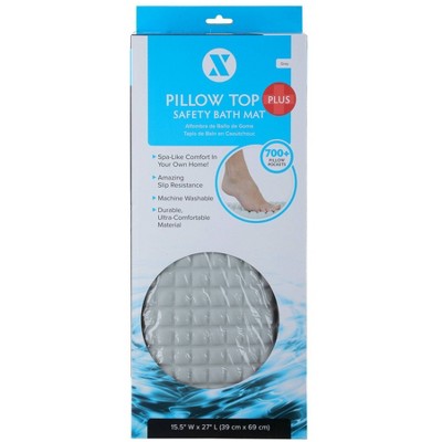 Cushioned Pillow Top Nonslip Rubber Bathtub Mat Gray Slipx Solutions Target