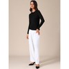 INSPIRE CHIC Women's Crew Neck Long Sleeve Casual Knit Casual Sweaters - 2 of 4