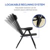 Syemin Patio Accent Chairs Set of 2, Outdoor Chair, Park Love Seat with Breathable Sling Fabric for Lawn, Garden and Porch, Black, 24.5"*27.5"*43" - 3 of 4